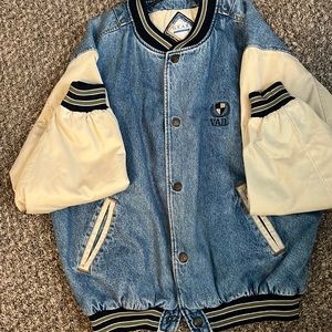 denim lettermen jacket